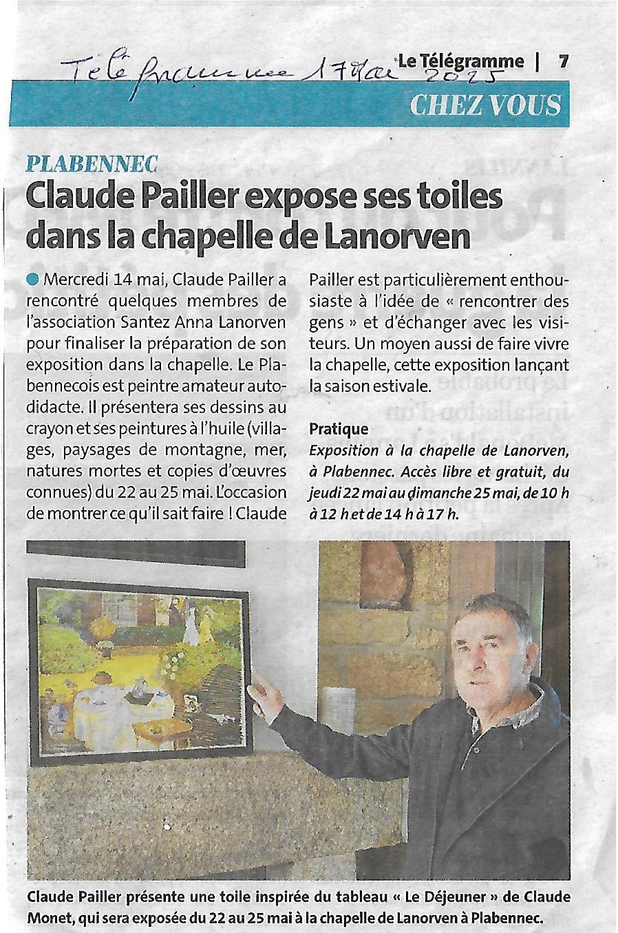 Scan article presse expo claude pailler